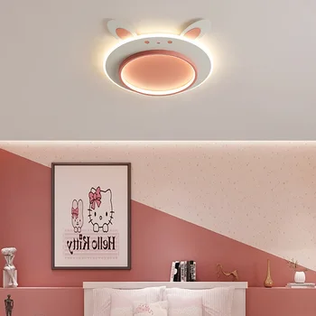 Современный светодиодный потолочный светильник в скандинавском стиле, бытовая техника, лампа для спальни, домашний декор, детская комната, белые облака, Мультяшный Кит-Кролик 2023