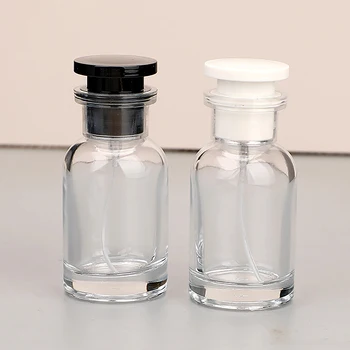 Стеклянный пустой флакон для духов объемом 30 мл, многоразового использования, Цилиндрический суббутылок, Переносные контейнеры для распылителя парфюмерии, флакон для образцов