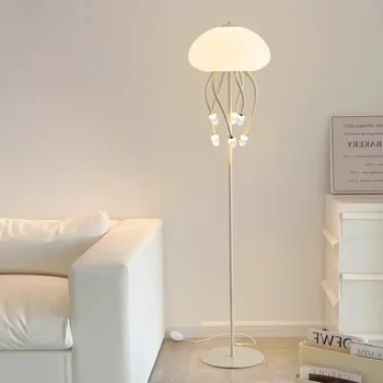 Торшер в виде Медузы, диван в скандинавском стиле для гостиной рядом со спальней, освещение, Украшение атмосферы B & B, Вертикальная лампа
