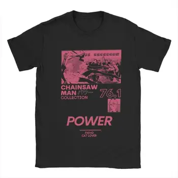 Уличная одежда Chainsaw Man Power Devil, футболки для мужчин, Новинка, футболка из чистого хлопка, футболка с круглым вырезом, одежда с коротким рукавом