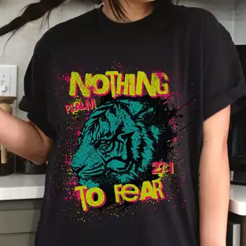 Христианская футболка Tiger No Fear Цвета Веры и комфорта Иисус